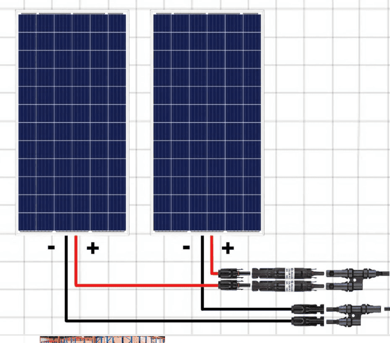 Sơ đồ kết nối song song các tấm pin năng lượng mặt trời