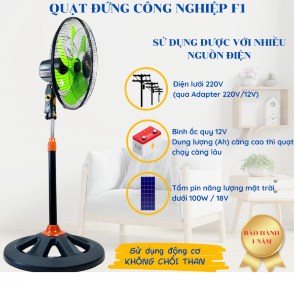 Quạt năng lượng mặt trời chất lượng cao