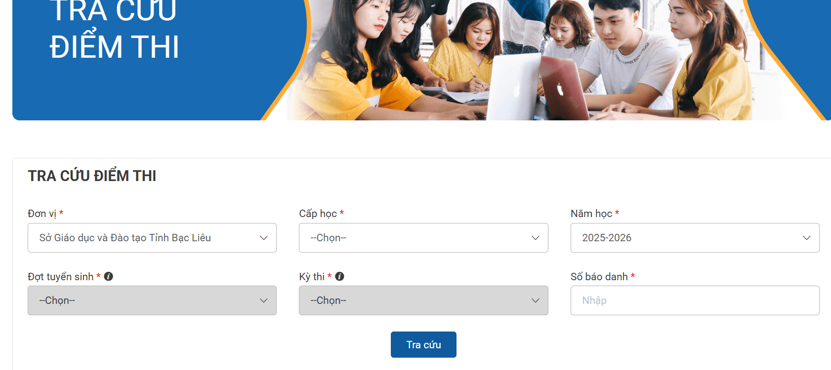 Tra cứu điểm thi vào lớp 10 THPT