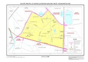 Bản đồ phương án thành lập phường Kim Liên, thành phố Hà Nội sau sáp nhập