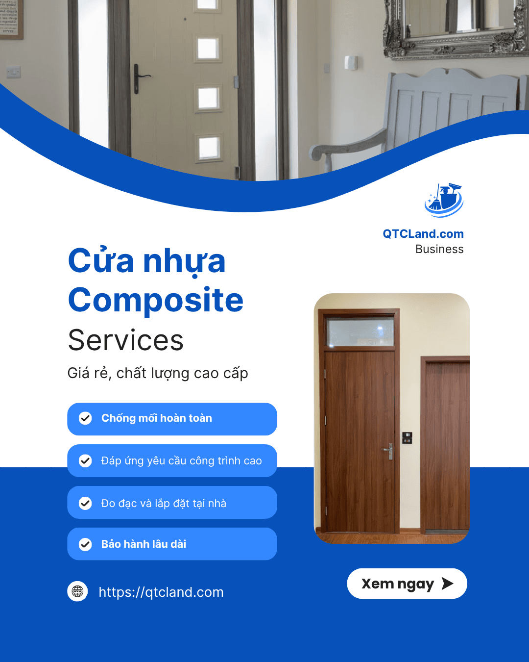 Lắp đặt cửa nhựa Composite