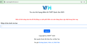 Tra cứu thứ hạng điểm thi THPT Quốc Gia
