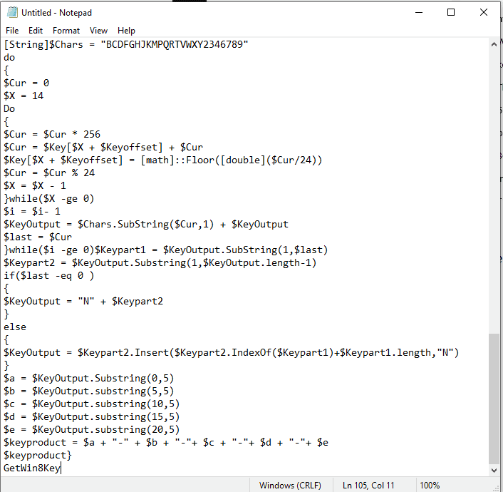 Nhập đoạn code trên vào trình soạn thảo notepad