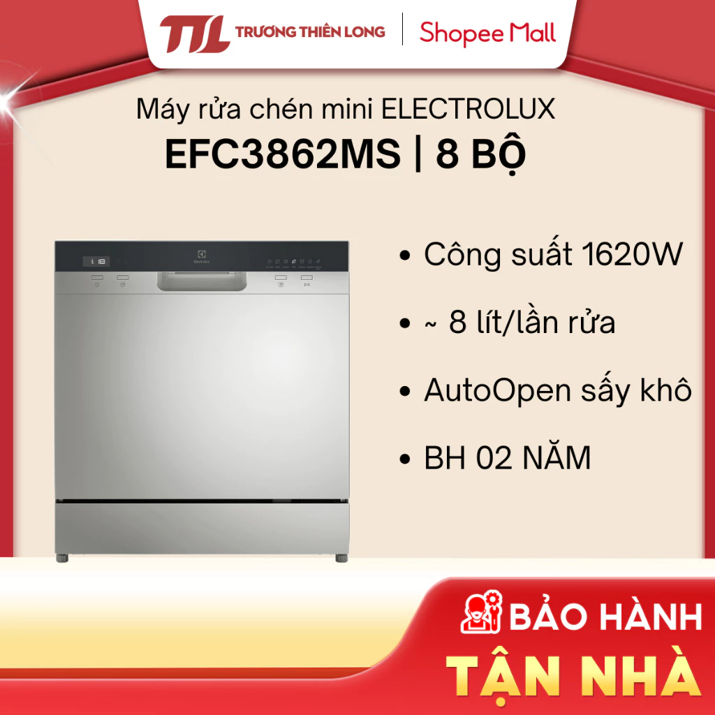 Máy Rửa Chén Electrolux 8 Bộ ESF6010BW | EFC3862MS